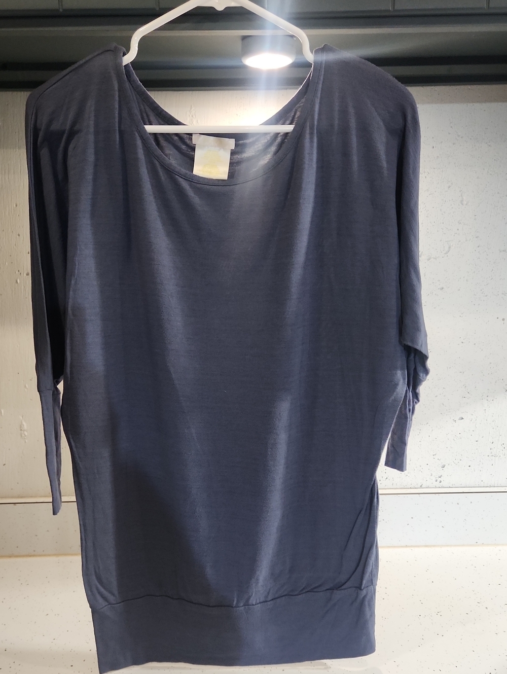 Matty M Women's Navy Dolman Long Sleeve Top